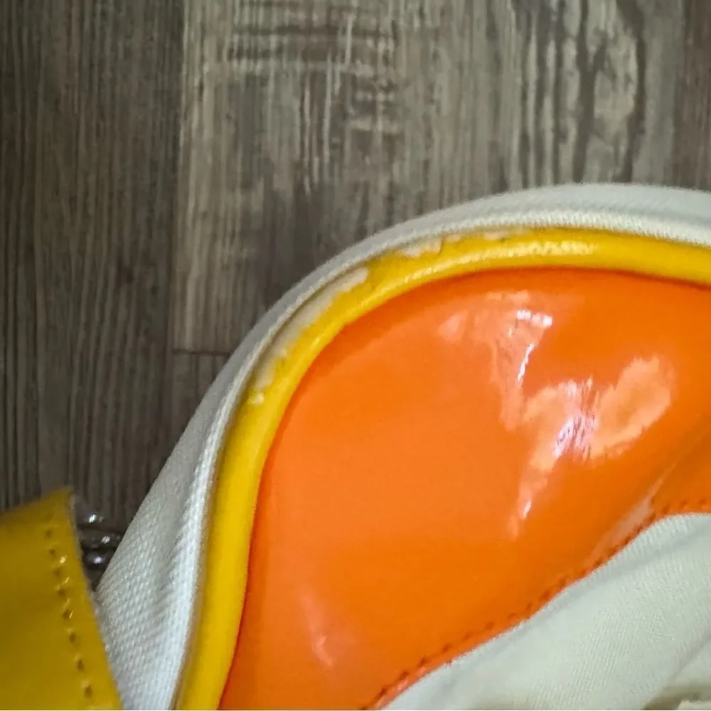 Air Jordan Nike Backpack White Orange & Yellow Size 13 x 11 x 4